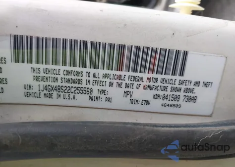 2002 Jeep Grand Cherokee Laredo из США, поврежденный, VIN 1J4GX48S22C255560